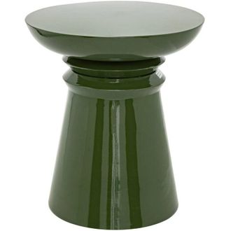 Atmosphera Jaya T&oacute;tem De Metal Verde Mesa Auxiliar D38cm - Atmosphera Cr&eacute;ateur DInt&eacute;rieur