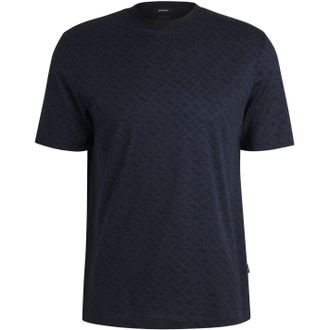 HUGO BOSS Heren Taut T-Shirt (Donkerblauw)