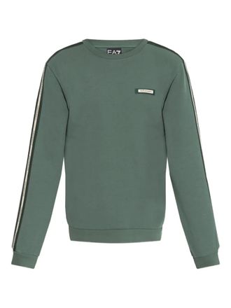 Emporio Armani striped-panel sweatshirt - Green