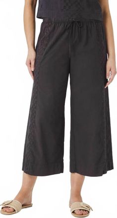 Splendid Kenzie Geo Eyelet Pant In Lead
