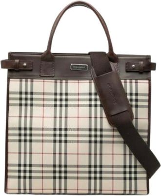 Burberry Pre-owned Tote Bags, female, Beige, Size: ONE SIZE Pre-owned Vintage Tote Bag