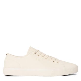 HUGO BOSS Mens Low Profile Sporty Trainers With Rubber Soles in Light Beige - Size UK 7