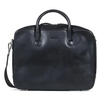 Howard London Laptop Bag Wilfred - Heren - Tassen - Zwart - Maat: ONE Size Leer