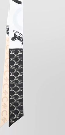 Celine reversible lavalliere scarf two tone design