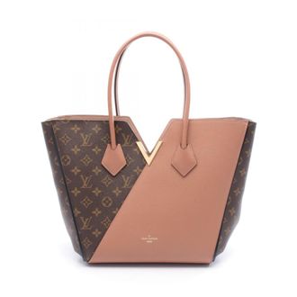 Louis Vuitton Brown Monogram Pink Monogram Leather Tote Bag (Pre-Owned)