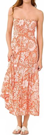 Lilly Pulitzer Anali Cover-Up Dress In Sunset Orange Budding Romance