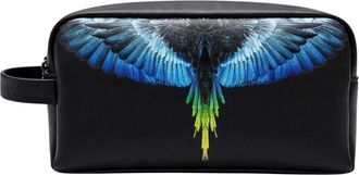 Marcelo Burlon Pochette Royal Wings - unisex - Clutches - Zwart - ONE Size - Leer - Tassen