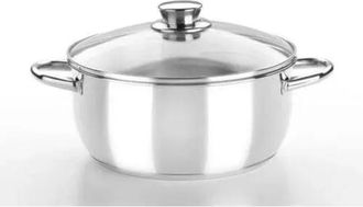 Bra Bra - Cacerola Monix Optima 30cm 7 Litros Inox Con Tapa De Cristal