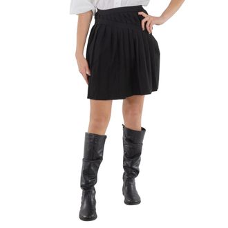 Maison Margiela Ladies Black Asymmetric Pleated Miniskirt, Brand Size 38 (US Size 4)