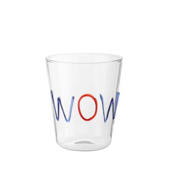 KASANOVA Bicchiere scritta Wow 380 ml in vetro borosilicato
