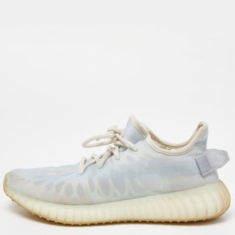 adidas Blue/White Mesh Boost 350 V2 Mono Ice Sneakers Size 39 1/3