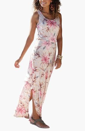 Lascana Floral Maxi Dress in Light Pink Floral at Nordstrom, Size 10