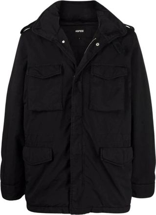 Aspesi New Camp Jkt 3 - Heren - Zomerjassen - Zwart - M - Polyester - Jassen