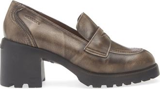 Wonders Womens Platform Heel Loafer In Distressed Taupe