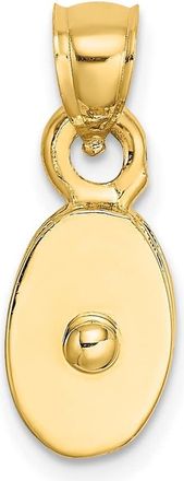 Diamond2Deal 10k Yellow Gold Polished 3-D Moveable Pulley Charm Pendant