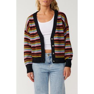 Rip Curl Surf Revival Jacquard Cardigan in Black/multi at Nordstrom, Size X-Small