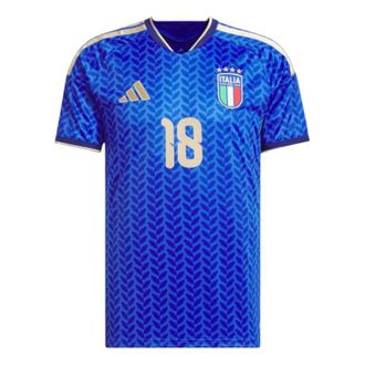 adidas Italy 26 Home Barella Jersey Asia Sizing Bold Blue KW7734