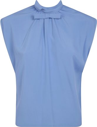 DRHOPE Silk Blend Bow Blouse