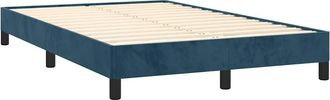 vidaXL Estructura De Cama Sin Colch&oacute;n Terciopelo Azul Oscuro 120x190cm Vidaxl