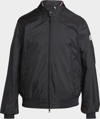 Moncler Men & apos;s Reppe Nylon Collar-Logo Full-Zip Jacket