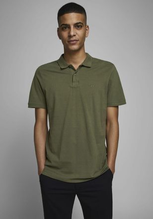 Jack & Jones Poloshirt JACK & JONES BASIC POLO, Herren, Gr. XXL, gr&uuml;n (olive night), Piqu&eacute;, Obermaterial: 100% Baumwolle, schmal h&uuml;ftbedeckend, Rundhals, B&uuml;ndchen,