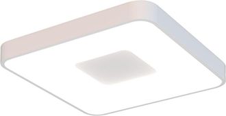 AkunaDecor L&aacute;mpara Plafon De Forma Cuadrada Acabado Blanco Modelo Coin Mantra