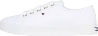 Tommy Hilfiger Womens Essential Nautical Vulcanised Trainers, White (White), 7.5