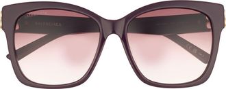 Balenciaga 57mm Square Sunglasses in Violet Gold Red at Nordstrom Rack