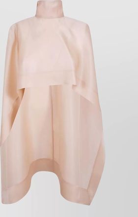 Alberta Ferretti high neck sheer cape style top
