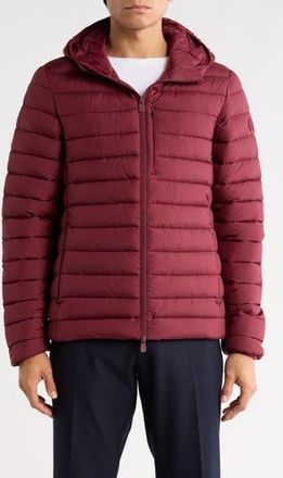 Save The Duck Marco Hooded Matte Puffer Jacket in Wine Red at Nordstrom Rack, Size Xxx-Large