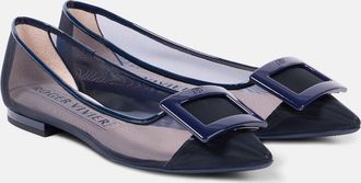 Roger Vivier Gommettine mesh ballet flats
