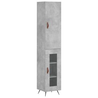 Berkfield Home Highboard Concrete Grey 34.5x34x180 cm Engineered Wood