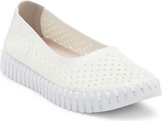 Ilse Jacobsen Tulipu Perforated Slip-On Sneaker in White at Nordstrom Rack, Size 10Us / 40Eu