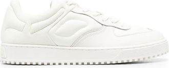 Emporio Armani quilted-finish low-top sneakers - men - Calf Leather/Rubber/Fabric/Fabric - 11 - Neutrals