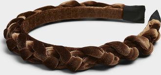 Simons Womens Braided velvet headband