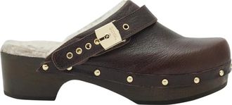 Scholl Schoenen - Dames - Klompen - Bruin - 36 EU - Leer - Schoenen