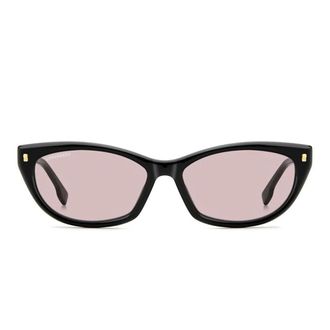 Dsquared2 Sunglasses D2 0209/G/S 3 H2 U1 Black/Pink Women