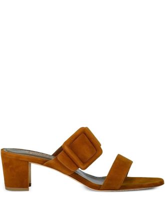 Manolo Blahnik 50mm Titabanew sandals - Brown