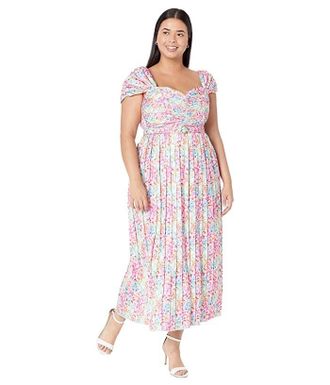 Little Mistress Jackson Dress Women Multi Ruched Belted Waist Pleated SGN1584