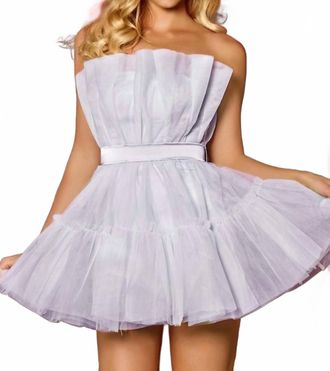 Portia & Scarlett Strapless A-Line Homecoming Dress In White