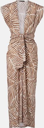 Vix Sasha printed cotton midi dress