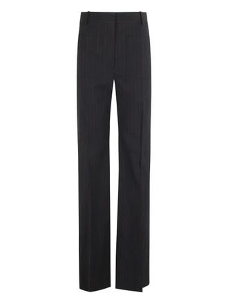 Victoria Beckham pinstripe straight trousers - Blue
