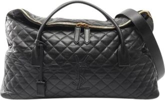 Saint Laurent Pre-owned Paris Leather Boston Bag - unisex - Vintage Weekendtas - Zwart - ONE Size - Leer - Vintage