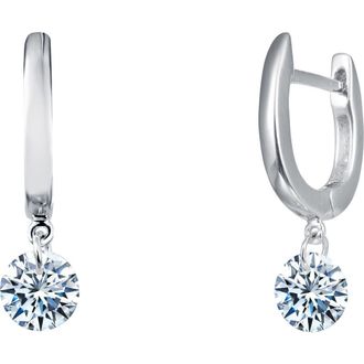 Lafonn Simulated Diamond Frameless Drop Earrings in Silver at Nordstrom Rack