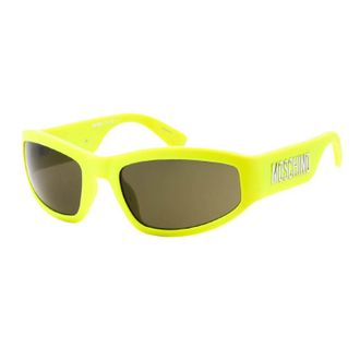 Moschino Rectangle Full Rim Sunglasses - Yellow