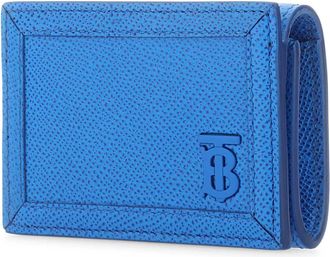 Burberry Mens Textured Leather Card Case Blue Cases