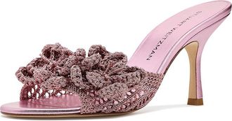 Stuart Weitzman Lotus Slide 85 Womens Sandals Pink Sand : 8.5 M, Leather