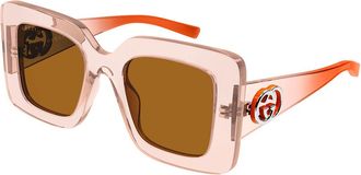 Gucci GG2025S 004 Womens Sunglasses Pink Size 49