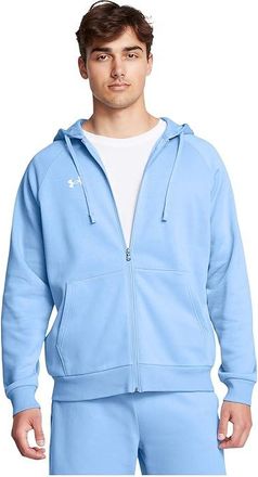 Under Armour Rival Fleece Full Zip Hoodie Mens Clothing Horizon Blue/White : 2XL Tall, Cotton/Polyester