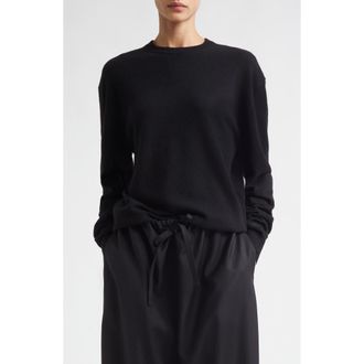 Toteme Classic Cashmere Crewneck Sweater in Black at Nordstrom, Size Xx-Small
